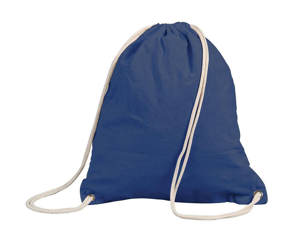 Stafford Cotton Drawstring Tote in Farbe Navy