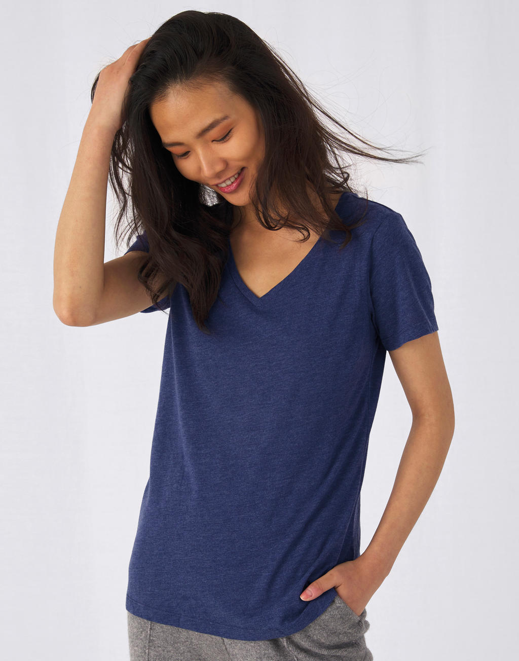 V Triblend/women T-Shirt in Farbe White