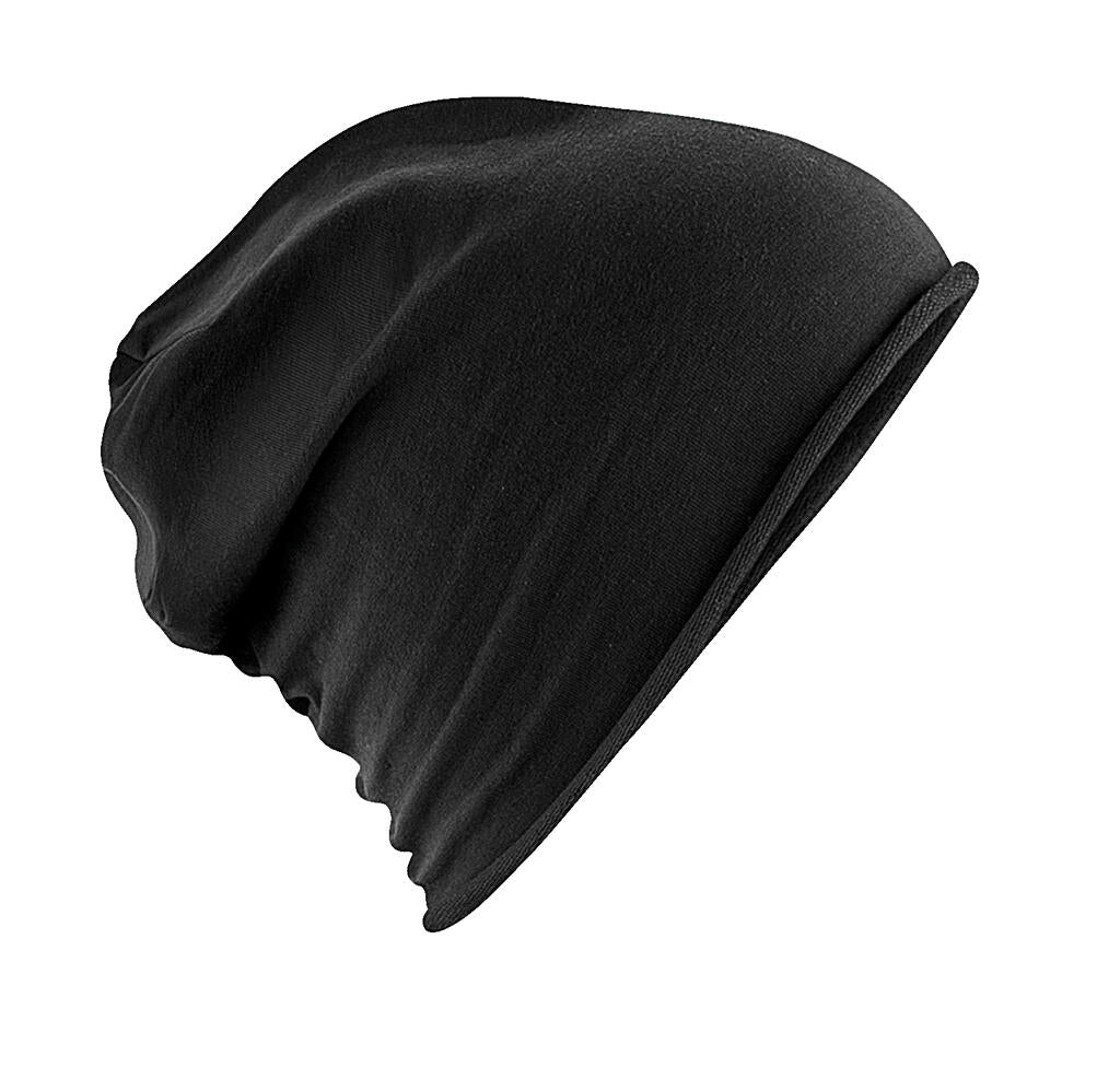 Jersey Beanie in Farbe Black