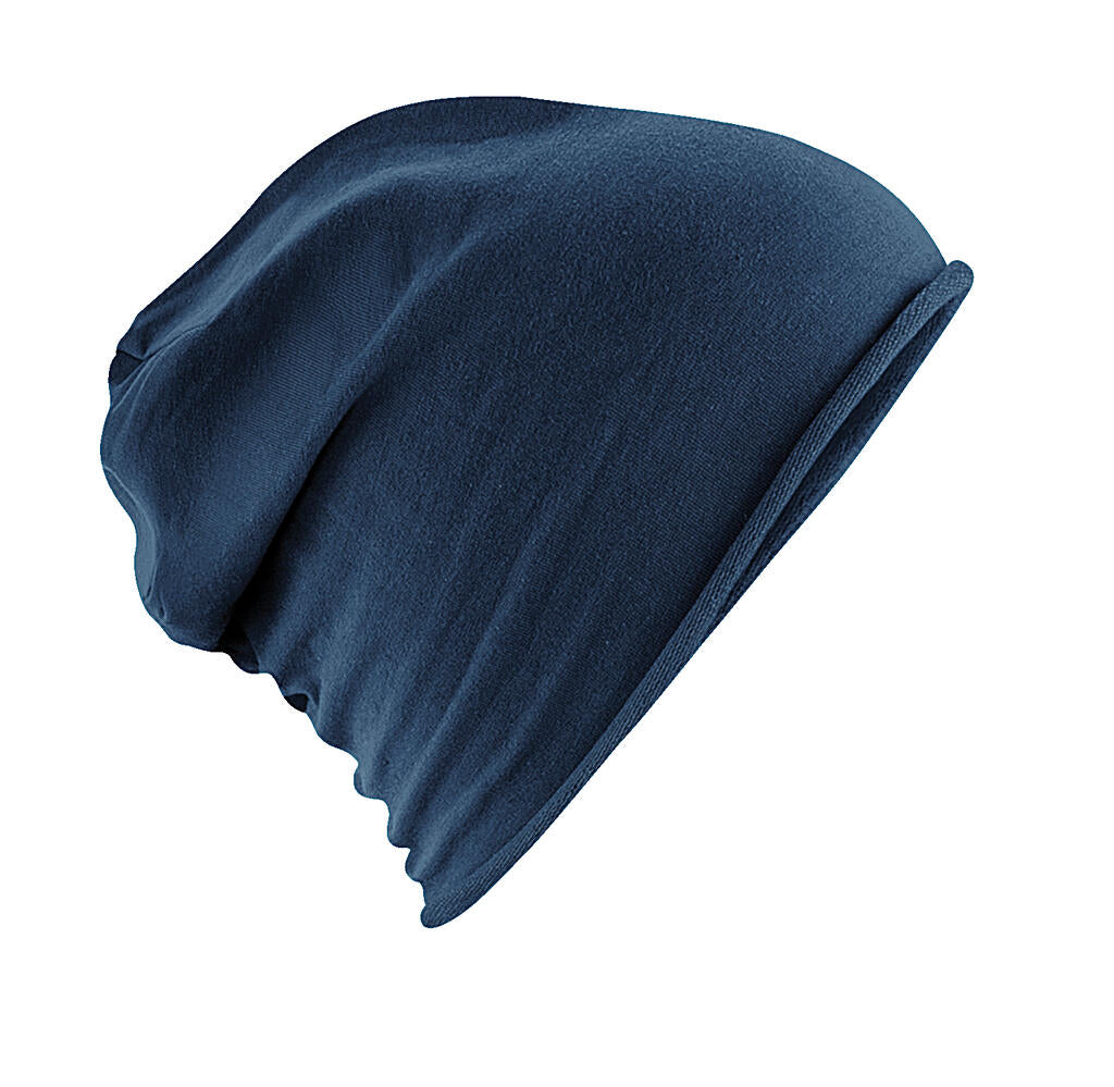 Jersey Beanie in Farbe Navy