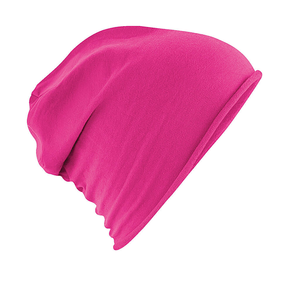 Jersey Beanie in Farbe Fuchsia