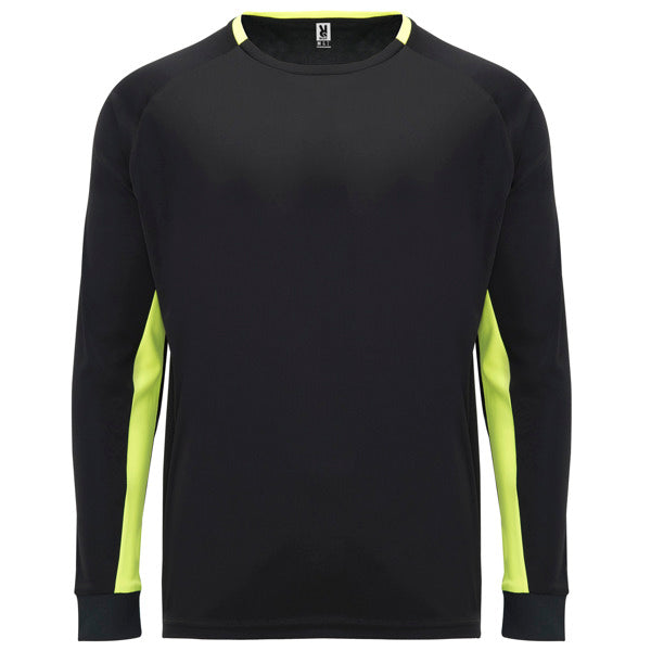 T-Shirt Porto in Farbe Black/Fluor Yellow