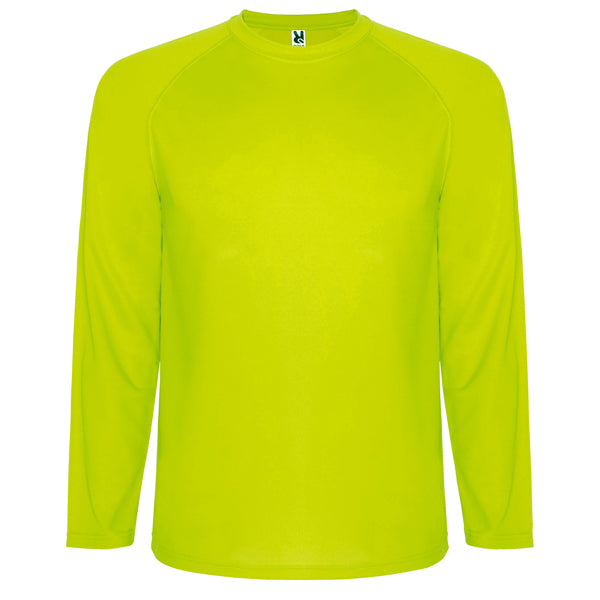 Langärmliges T-Shirt Montecarlo in Farbe Fluor Yellow