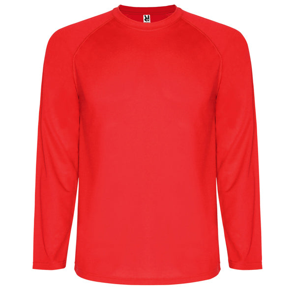 Langärmliges T-Shirt Montecarlo in Farbe Red