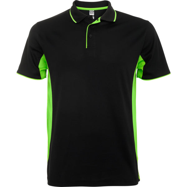 Poloshirt Montmelo in Farbe Black/Lime