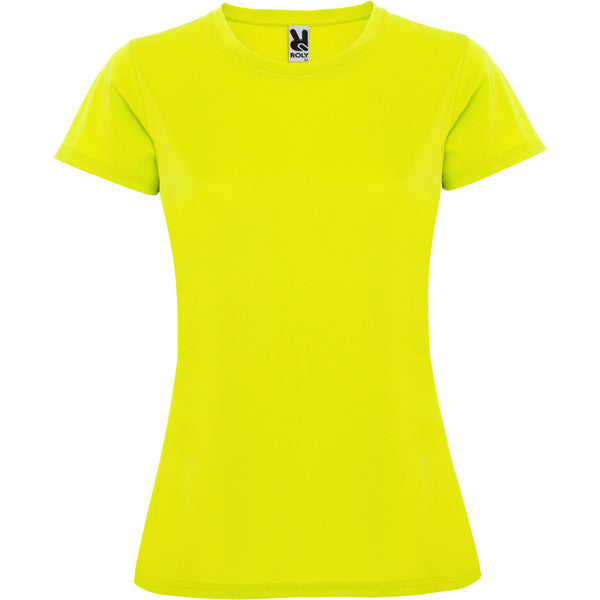T-Shirt Montecarlo Woman in Farbe Fluor Yellow