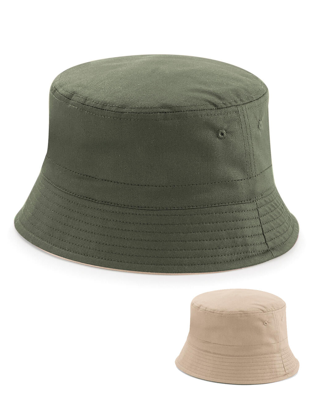 Reversible Bucket Hat in Farbe Black/Light Grey