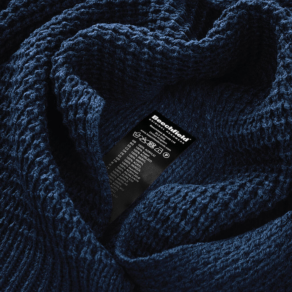 Classic Waffle Knit Scarf in Farbe Black