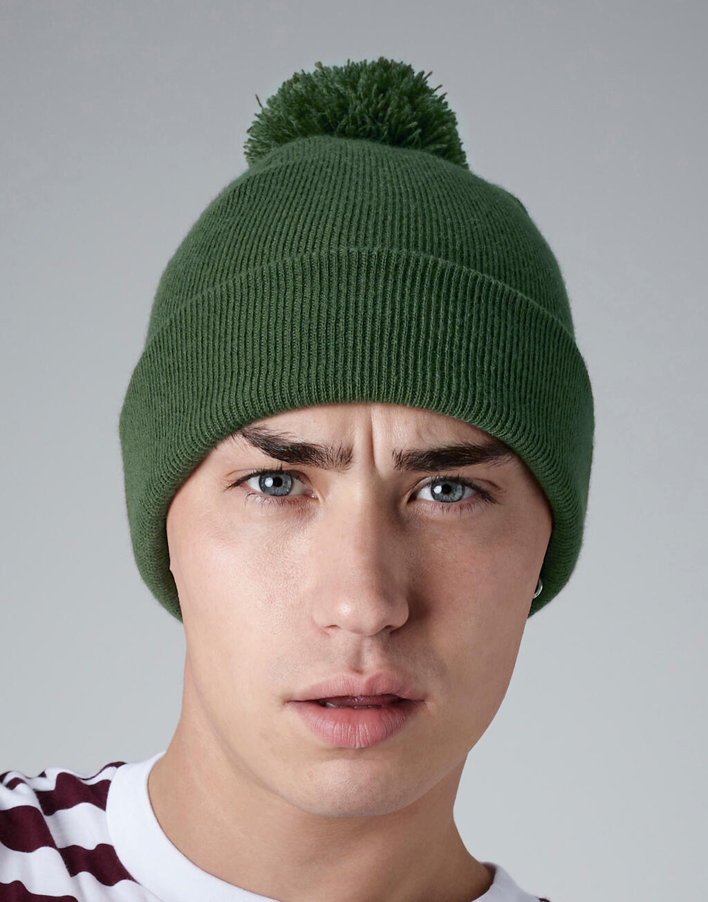 Original Pom Pom Beanie in Farbe White