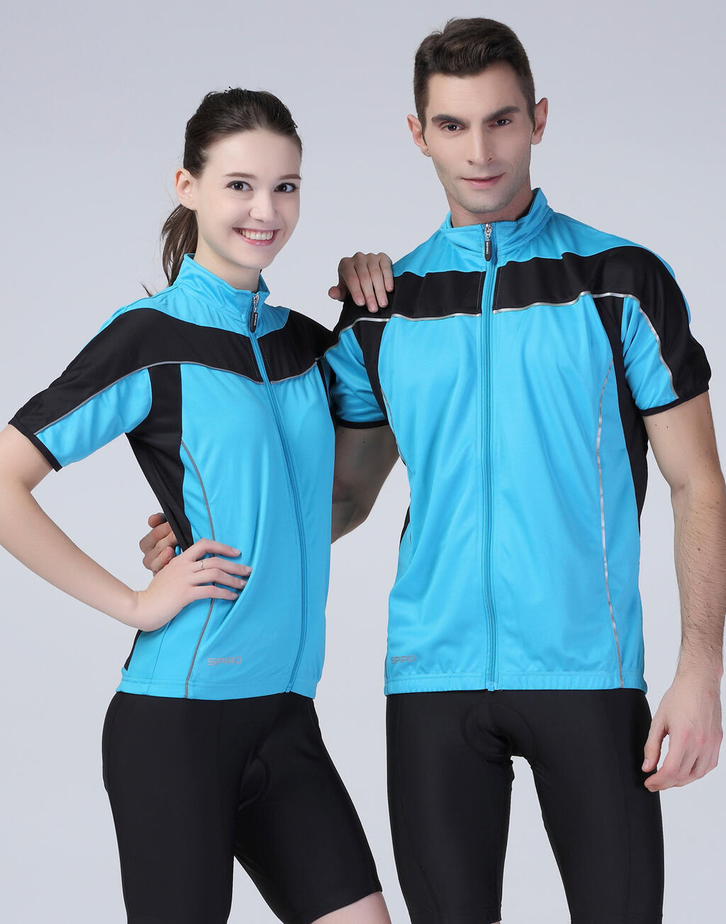 Ladies' Bike Full Zip Top in Farbe White/Black