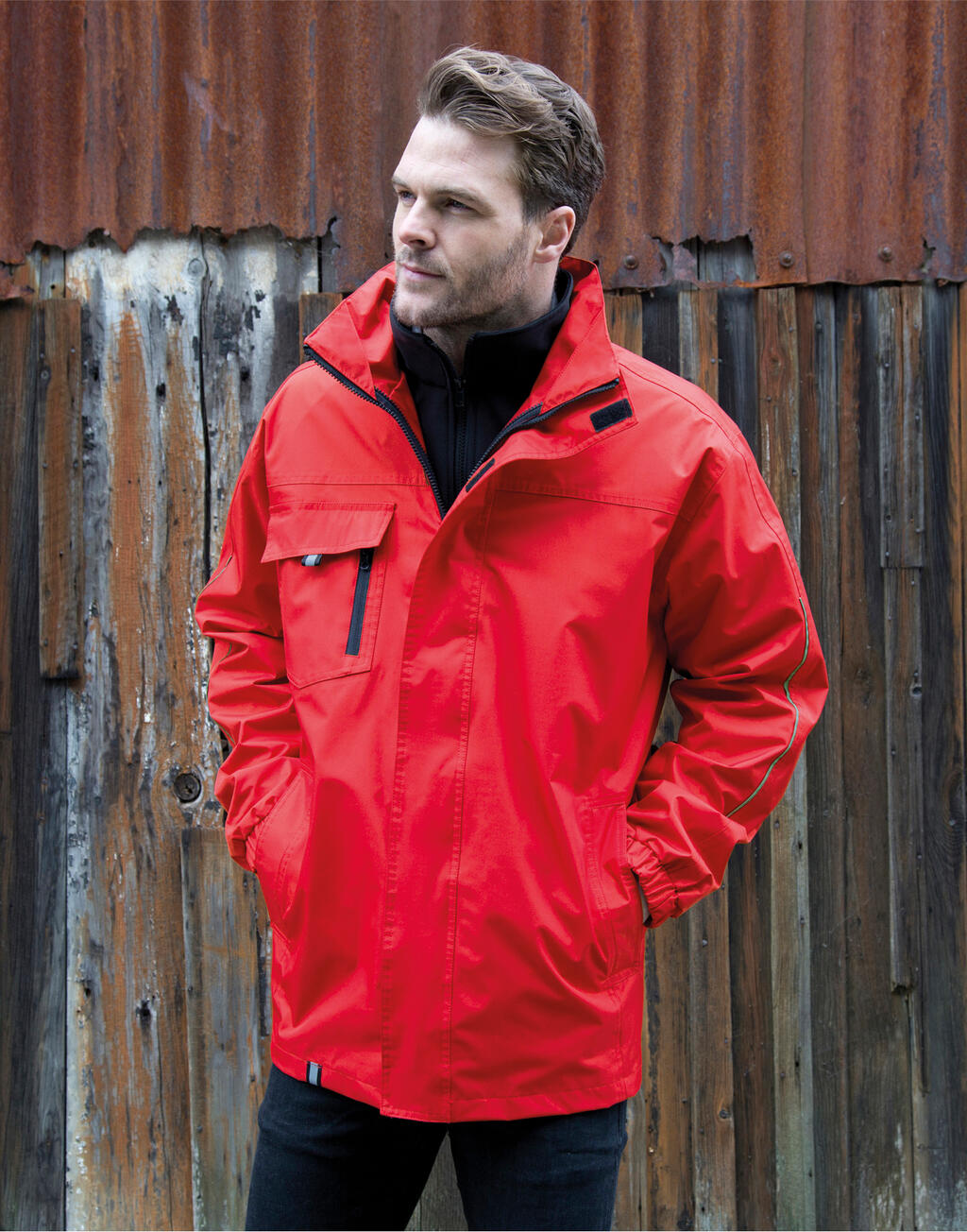 Printable 3-in-1 Transit Jacket in Farbe Black