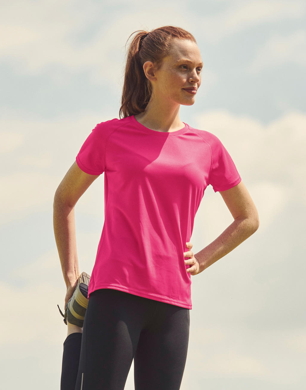 Ladies' Performance T in Farbe White
