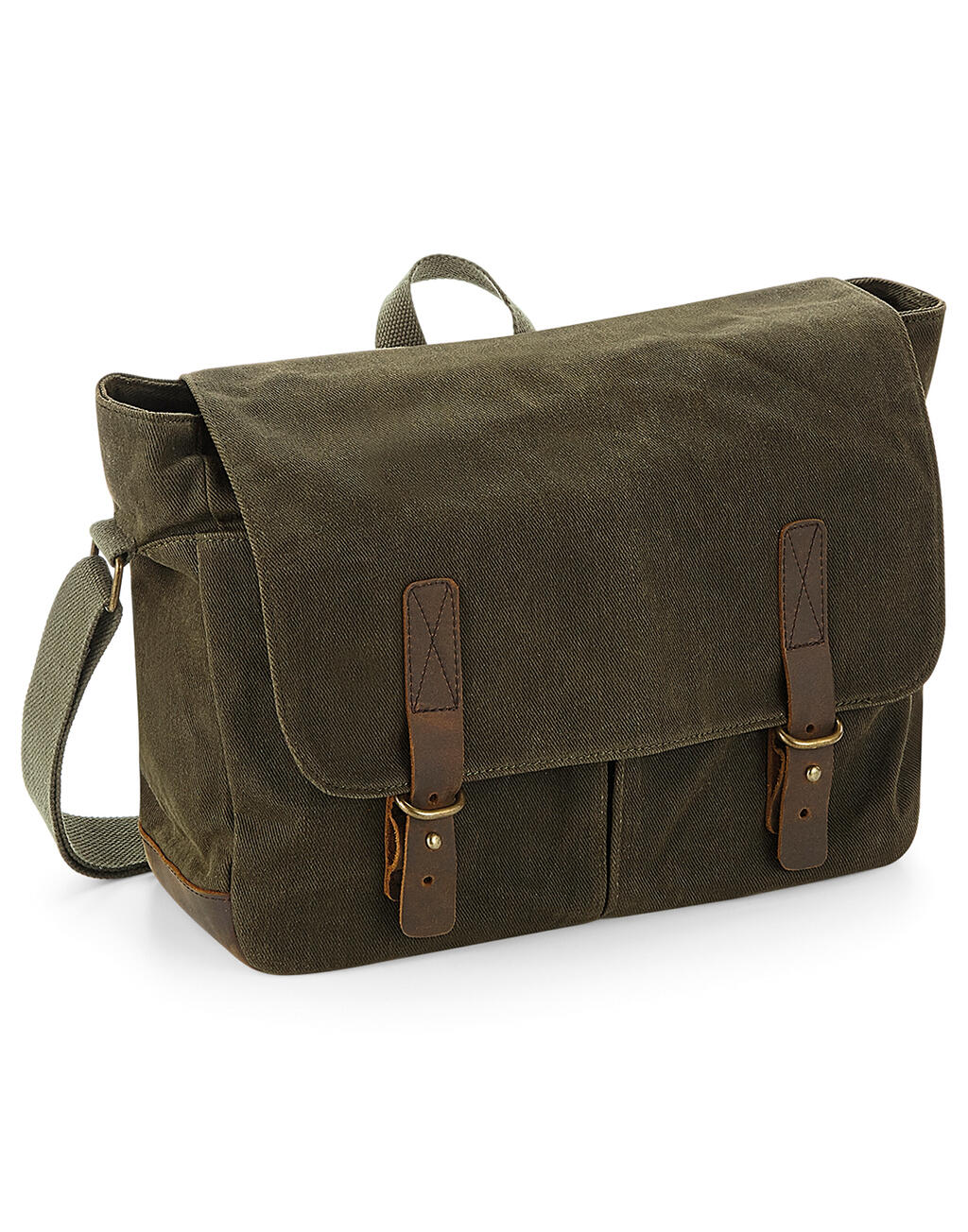 Heritage Waxed Canvas Messenger in Farbe Black