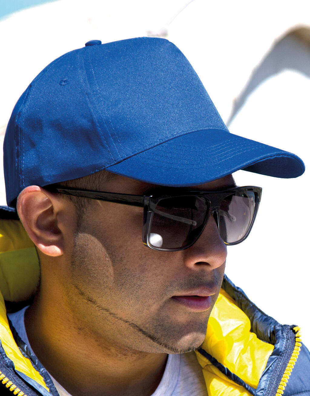 Houston 5-Panel Printers Cap in Farbe White