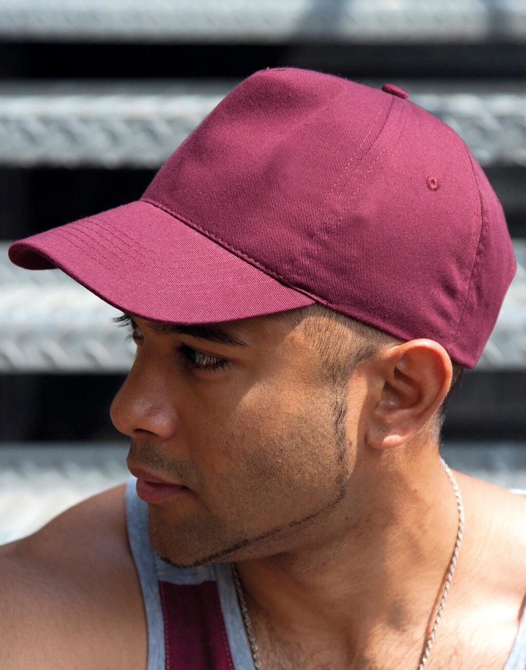 Boston 5-Panel Printers Cap in Farbe White