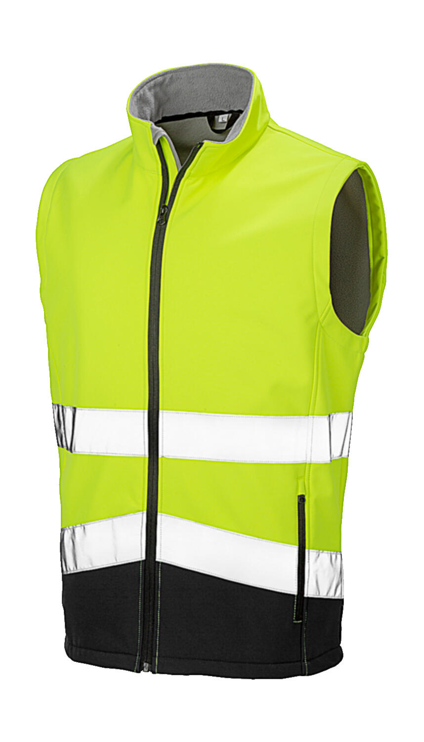 Printable Safety Softshell Gilet in Farbe Fluorescent Yellow/Black