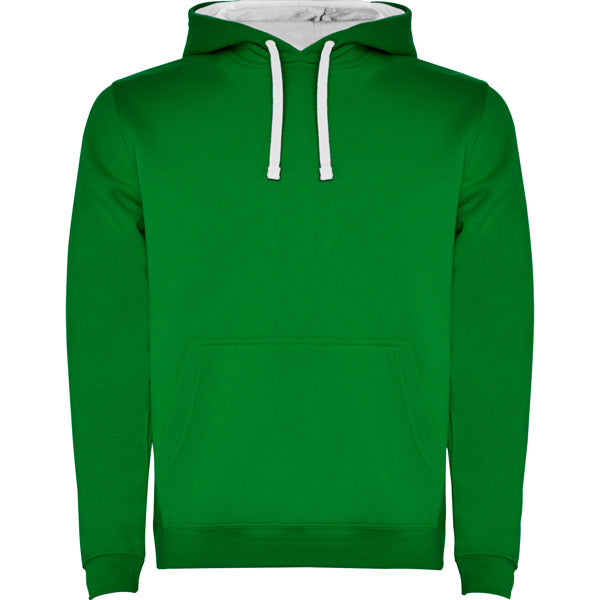 Kapuzenpullover Urban in Farbe Kelly Green/White