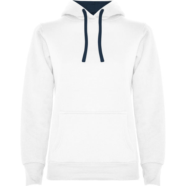 Kapuzenpullover Urban Woman in Farbe White/Navy