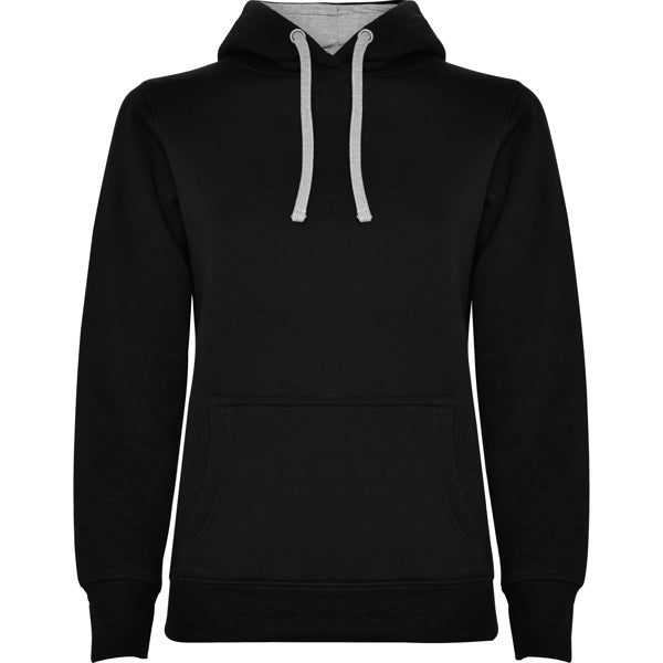 Kapuzenpullover Urban Woman in Farbe Black/Heather Grey