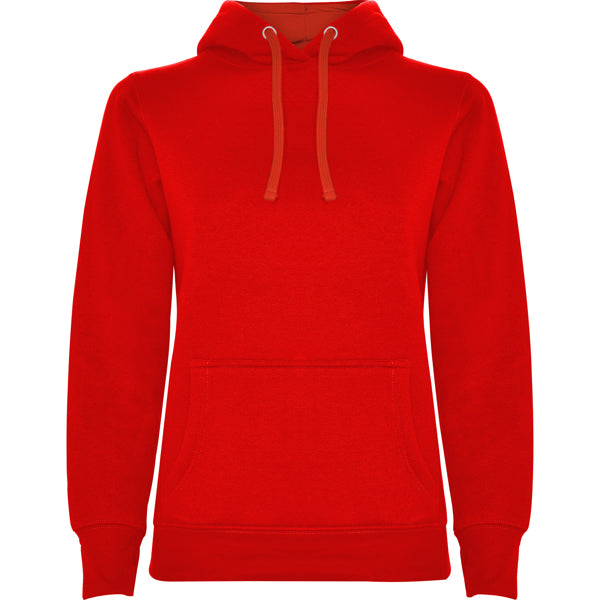 Kapuzenpullover Urban Woman in Farbe Red