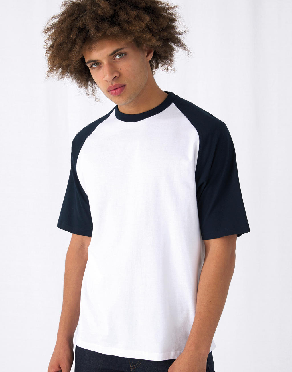 T-Shirt Base-Ball in Farbe White/Navy