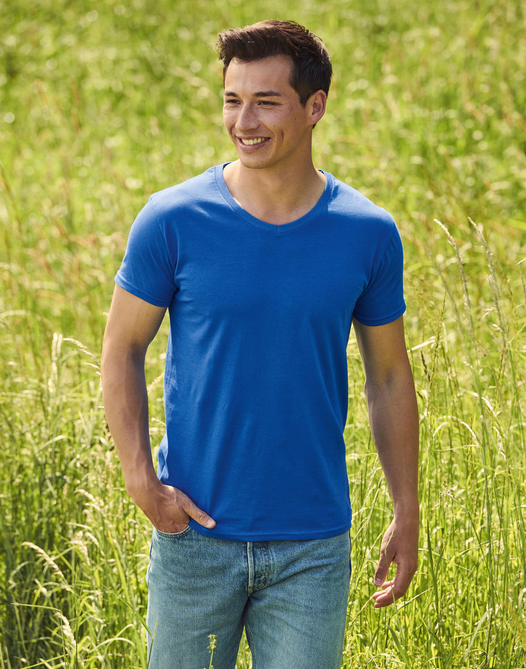 Iconic 150 V Neck T in Farbe White