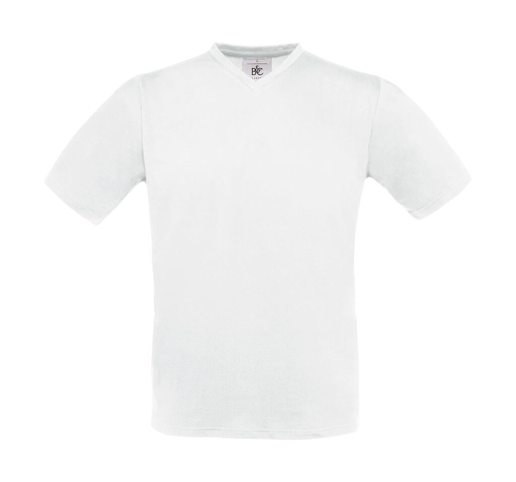 Exact V-neck T-Shirt in Farbe White