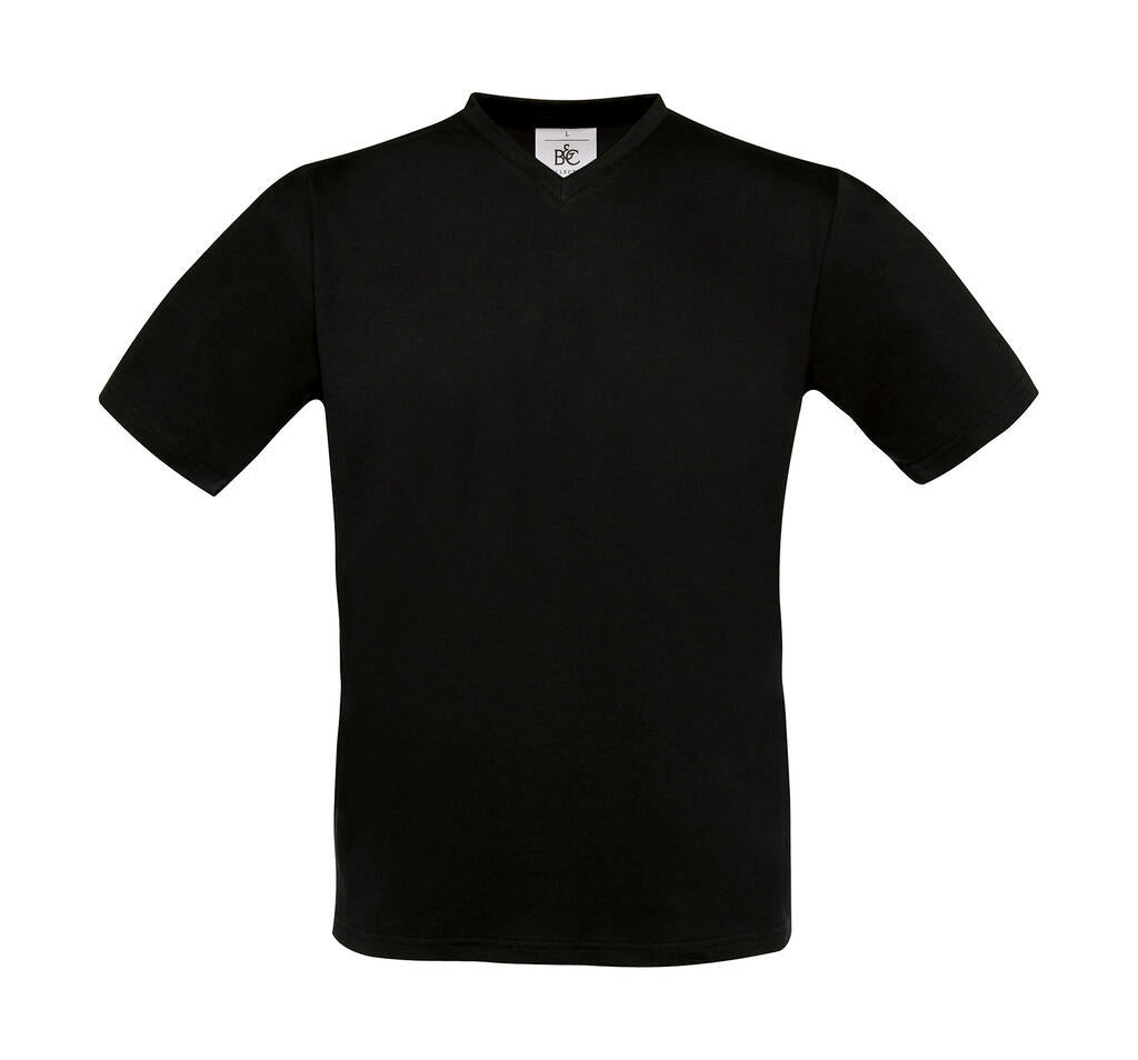 Exact V-neck T-Shirt in Farbe Black