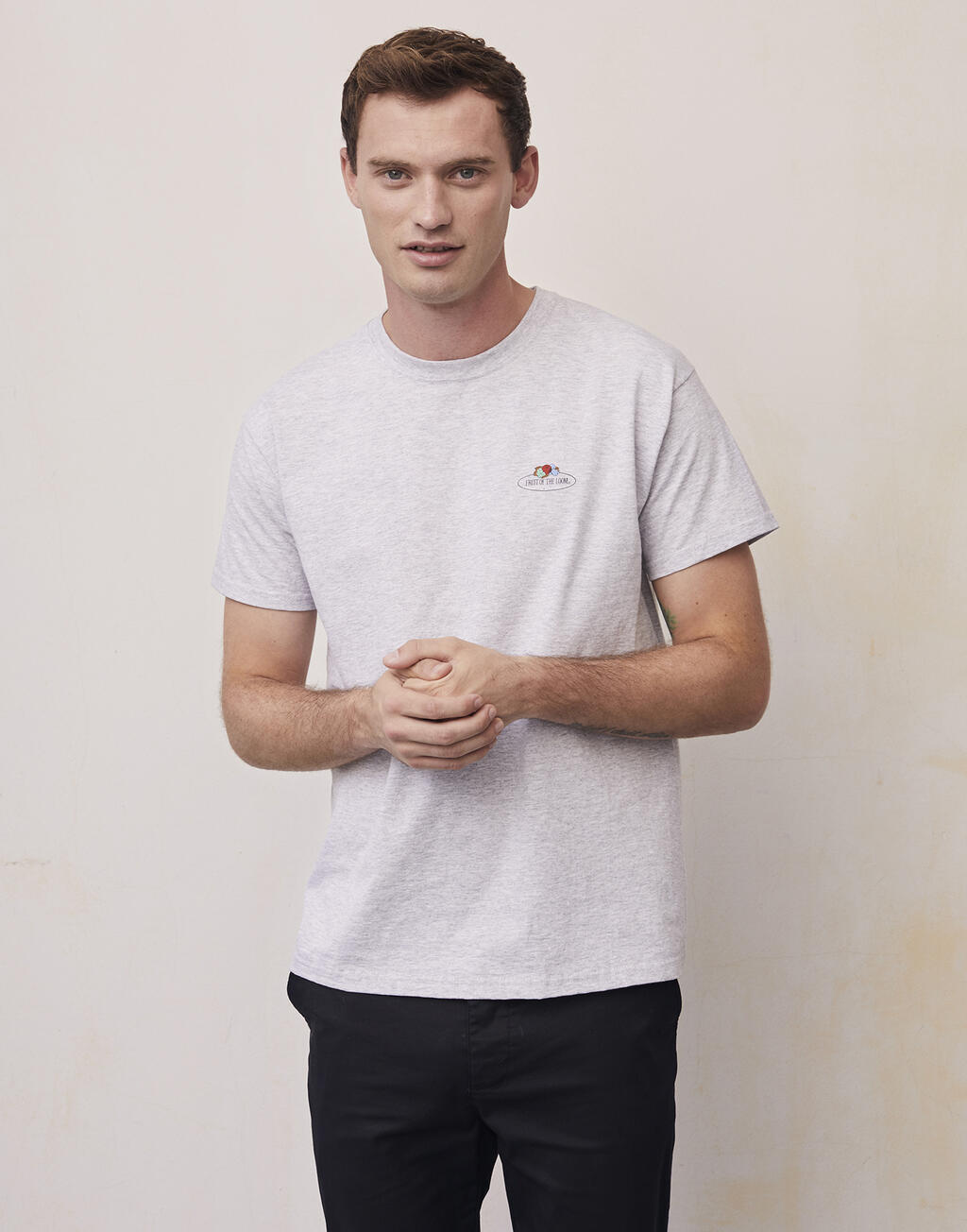 Vintage T Small Logo Print in Farbe White
