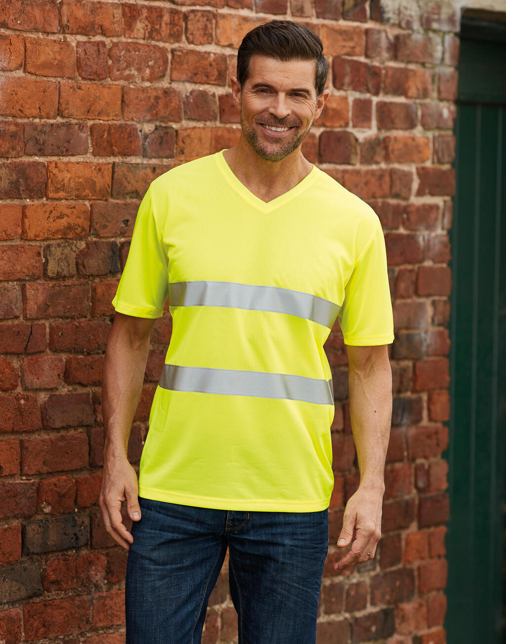 Fluo Super Light V-Neck T-Shirt in Farbe Fluo Orange