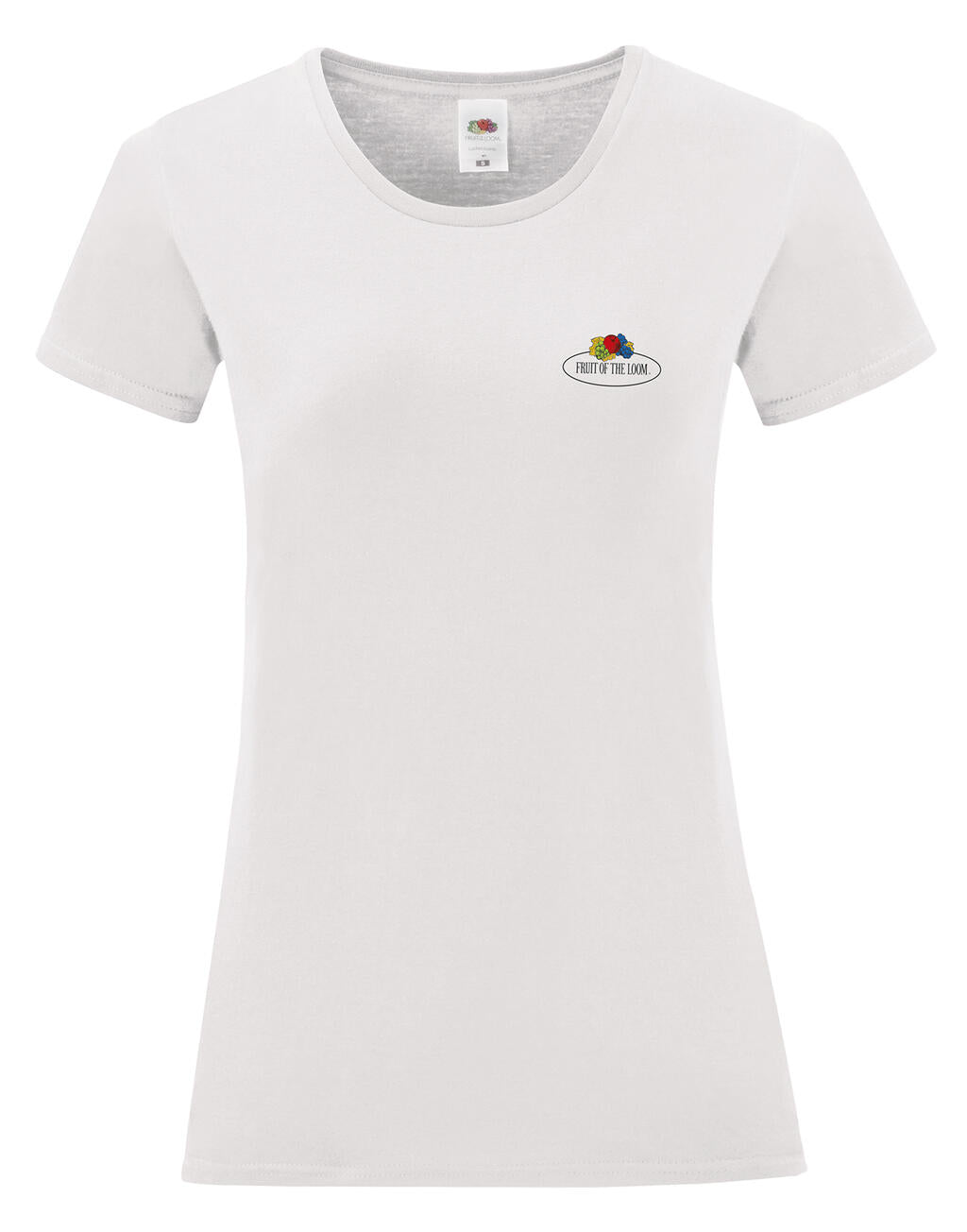 Ladies Vintage T Small Logo Print in Farbe White
