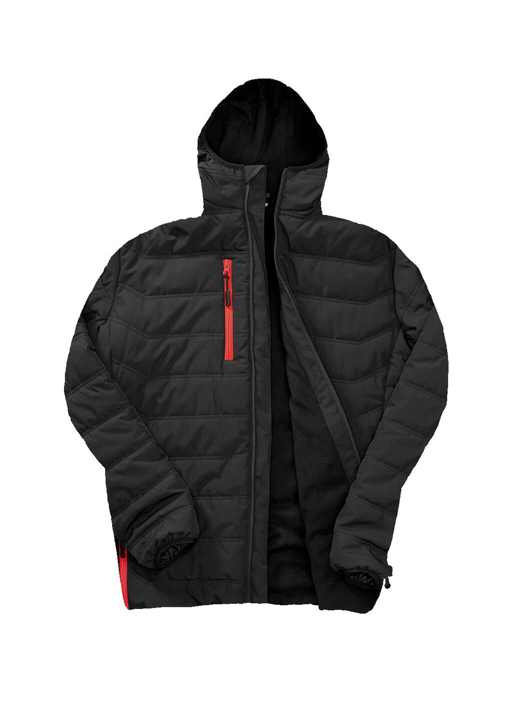 Black Compass Padded Winter Jacket in Farbe Black/Grey