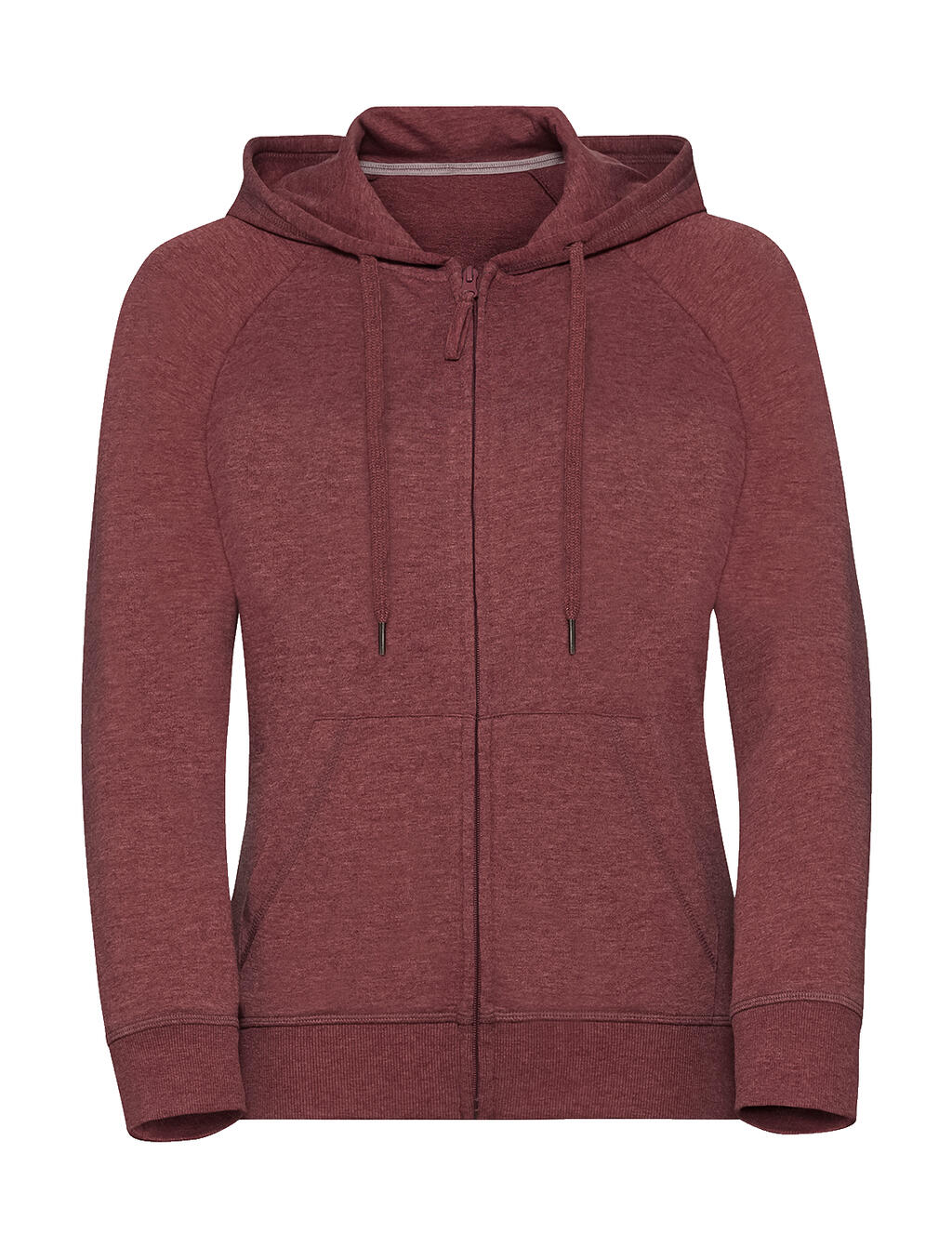 Ladies' HD Zipped Hood Sweat in Farbe Maroon Marl