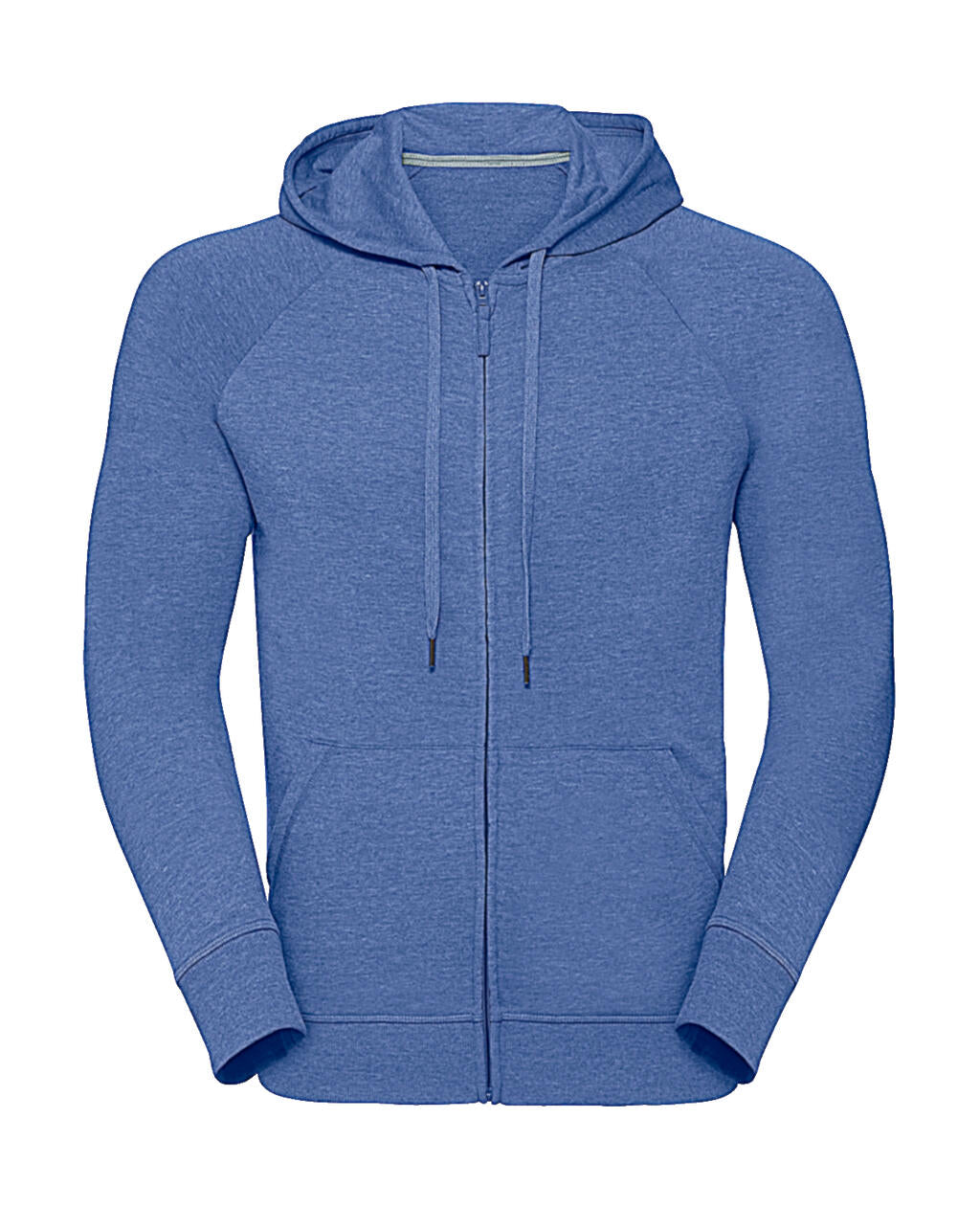 Men's HD Zipped Hood Sweat in Farbe Blue Marl