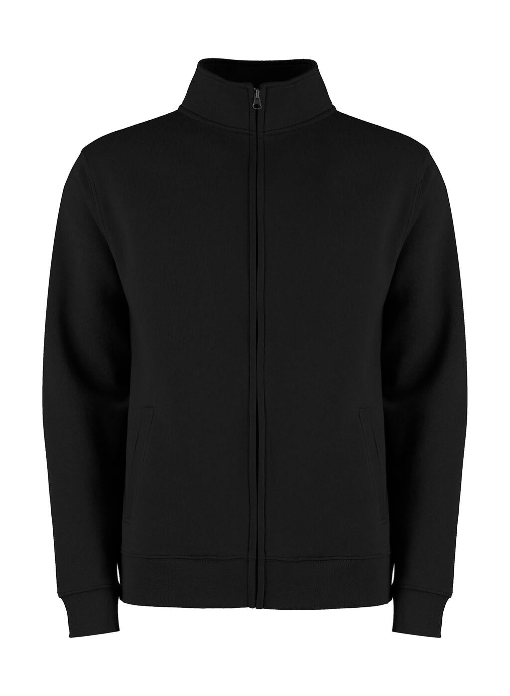 Regular Fit Zipped Sweatshirt in Farbe Black