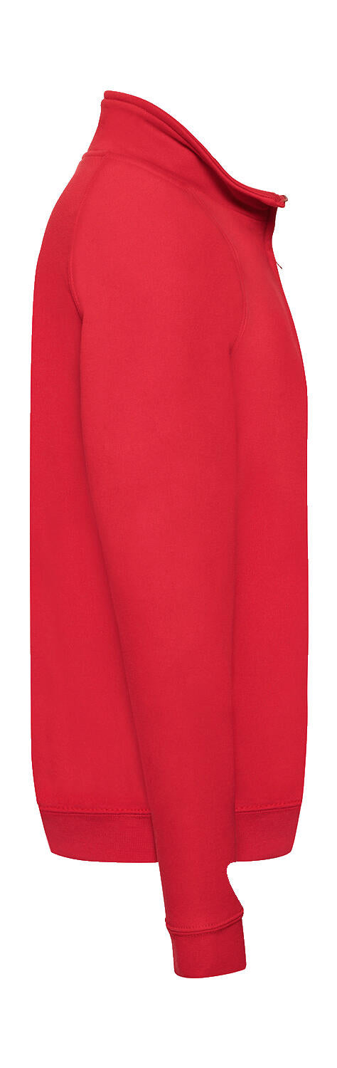 Classic Zip Neck Sweat in Farbe White