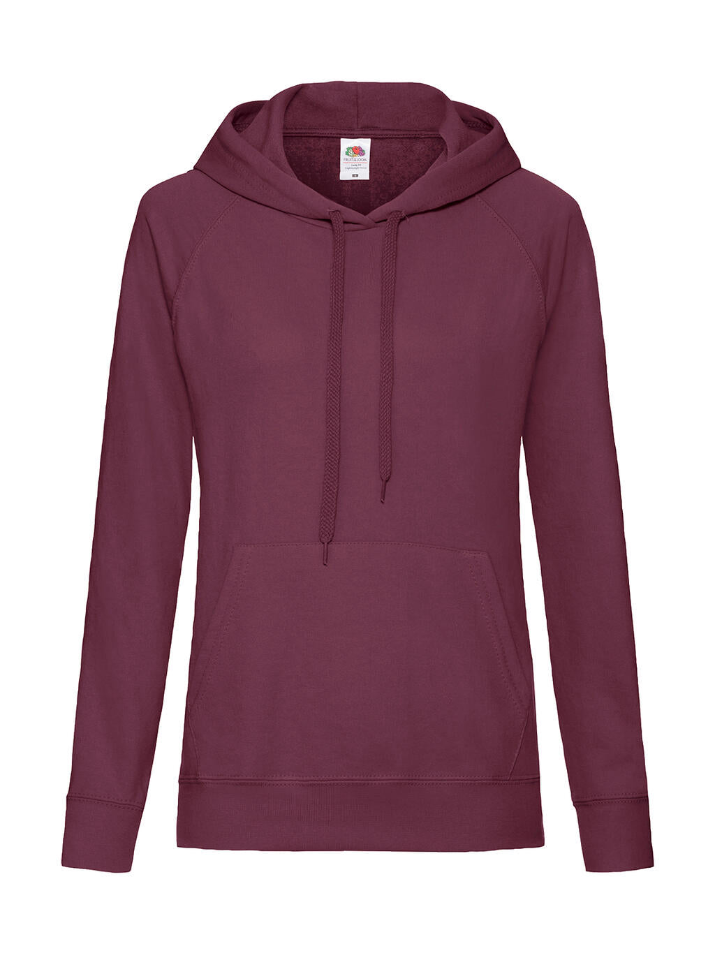 Ladies' Lightweight Hooded Sweat in Farbe Burgundy