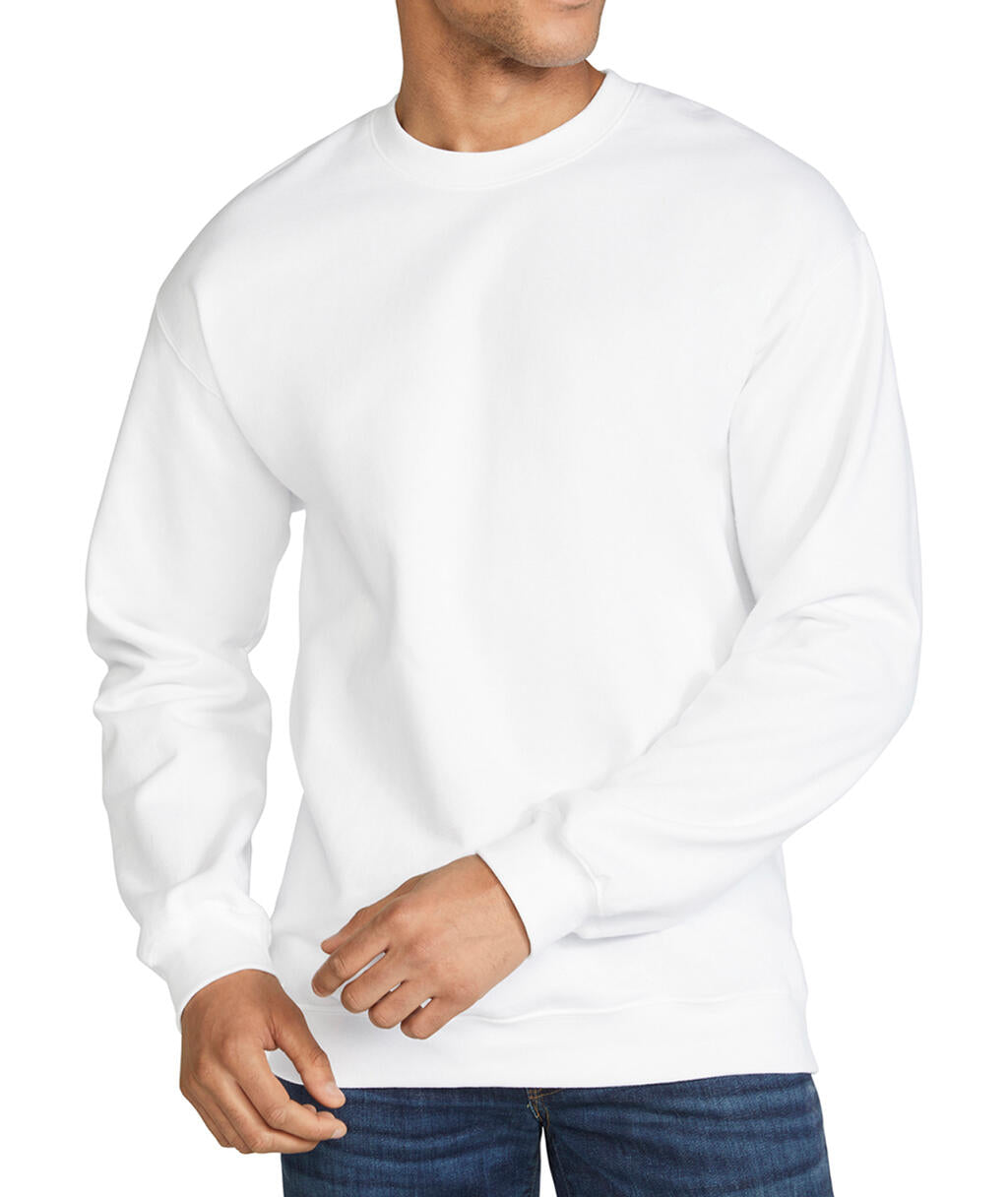 Softstyle Midweight Fleece Adult Crewneck in Farbe White