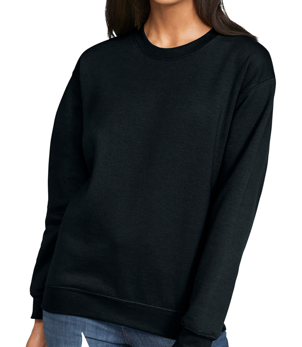 Softstyle Midweight Fleece Adult Crewneck in Farbe Black