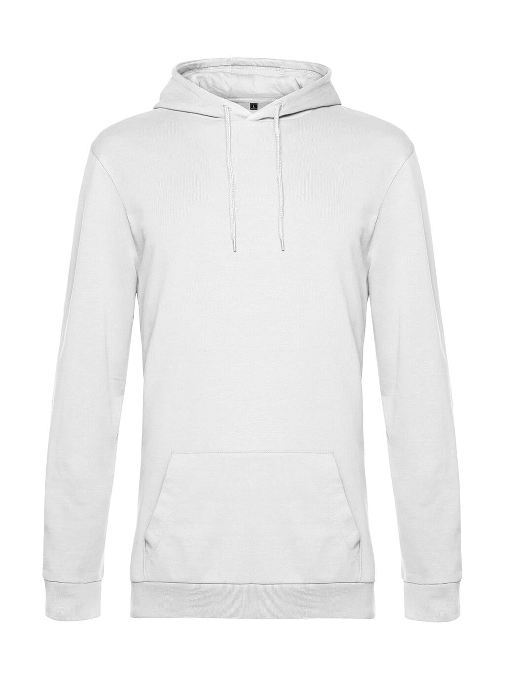 #Hoodie French Terry in Farbe White