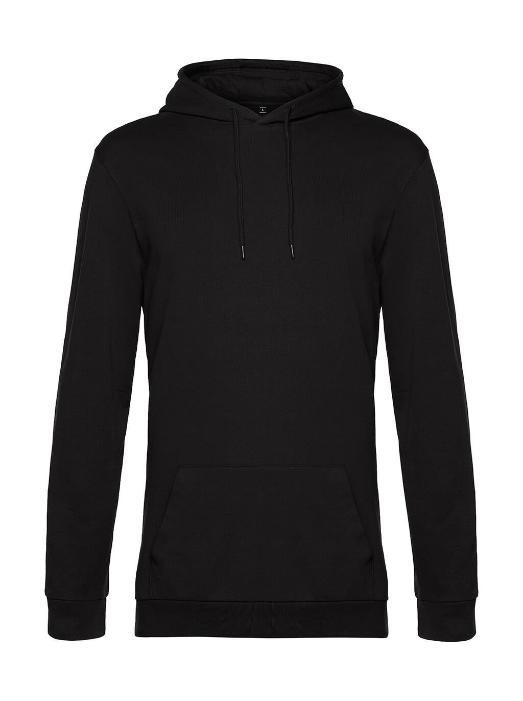 #Hoodie French Terry in Farbe Black Pure