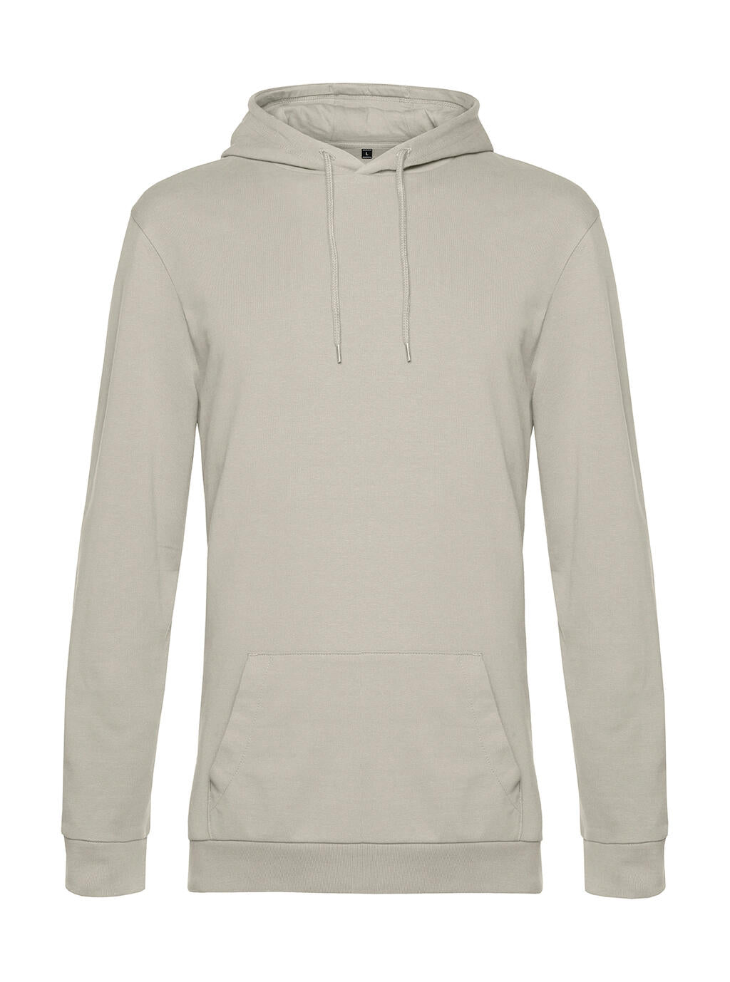 #Hoodie French Terry in Farbe Grey Fog
