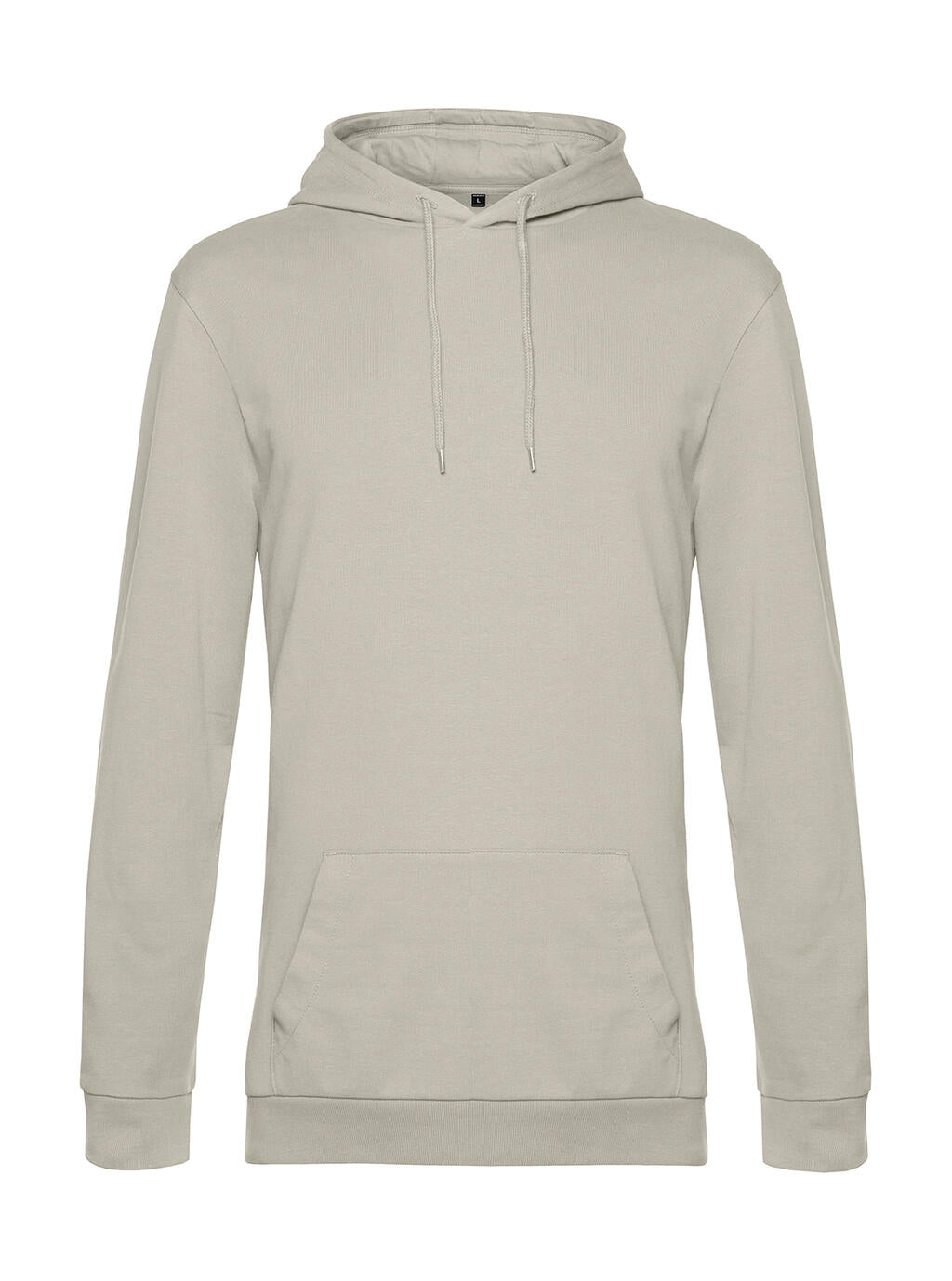 #Hoodie French Terry in Farbe Grey Fog