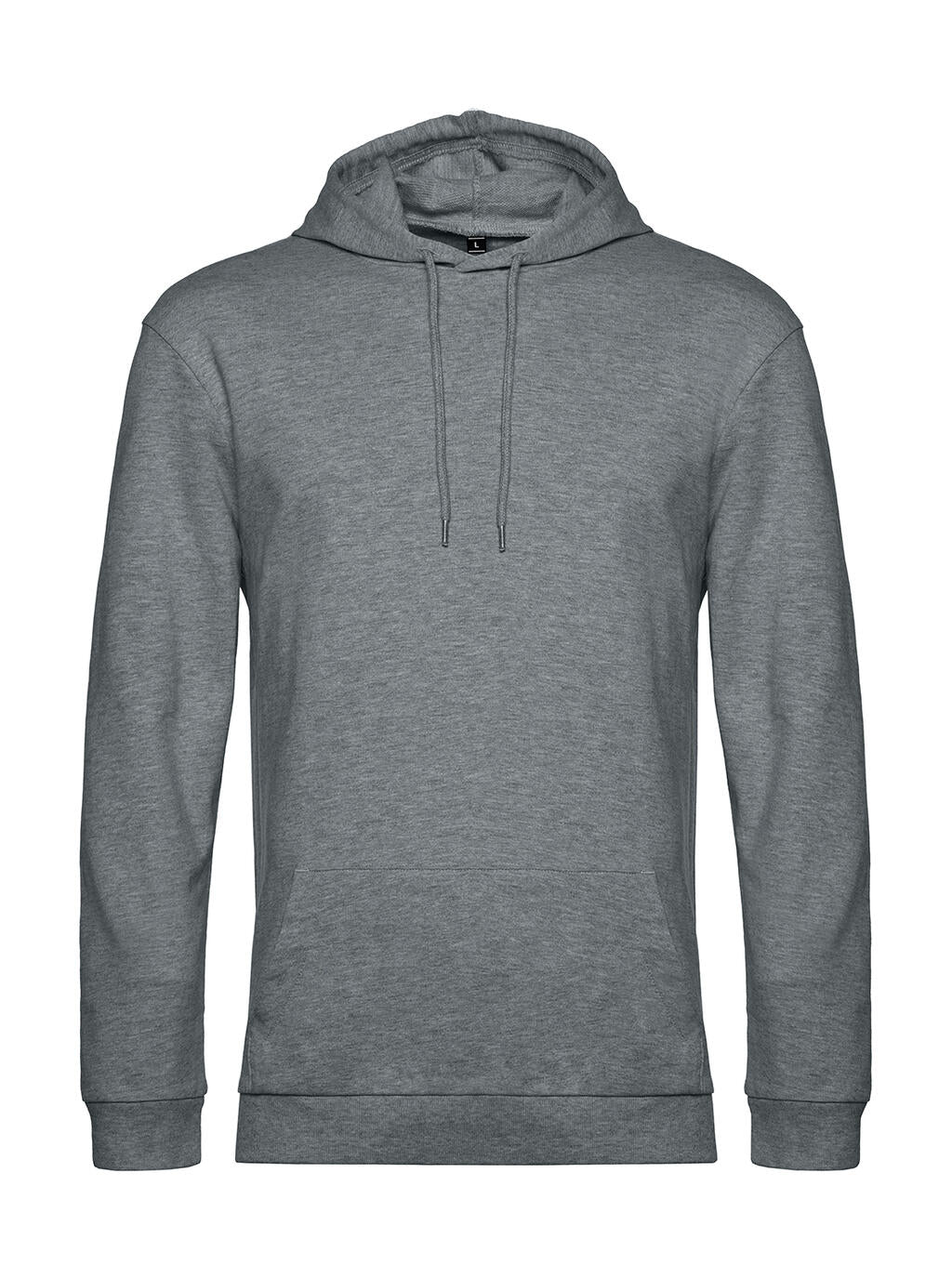#Hoodie French Terry in Farbe Heather Mid Grey