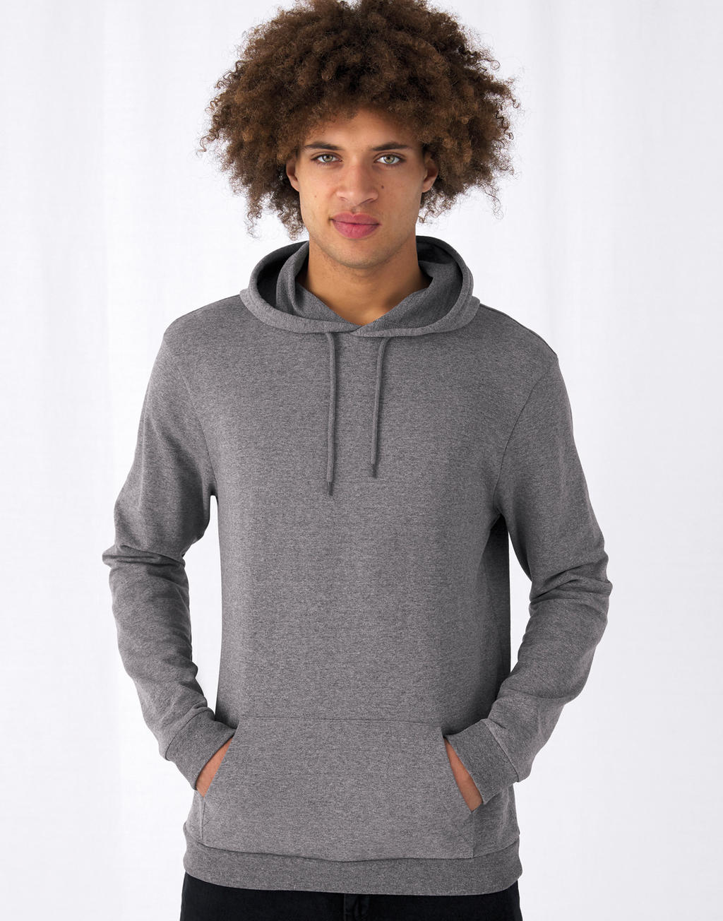 #Hoodie French Terry in Farbe White