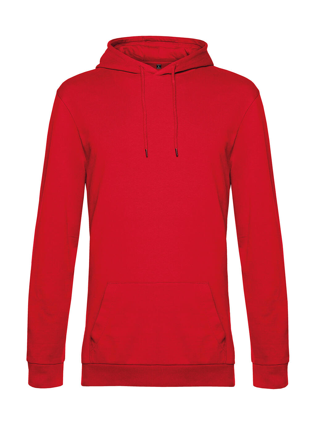 #Hoodie French Terry in Farbe Red