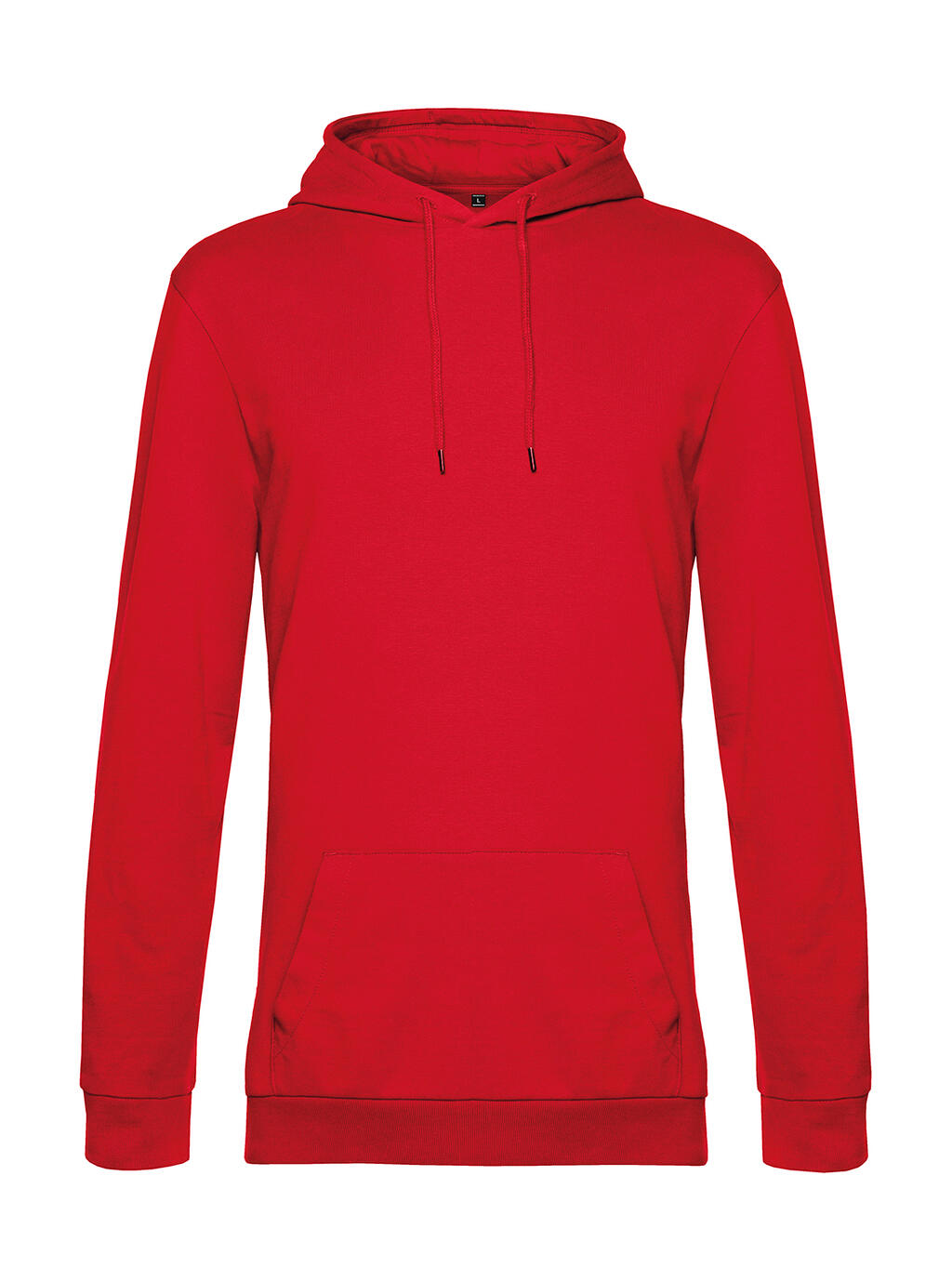 #Hoodie French Terry in Farbe Red