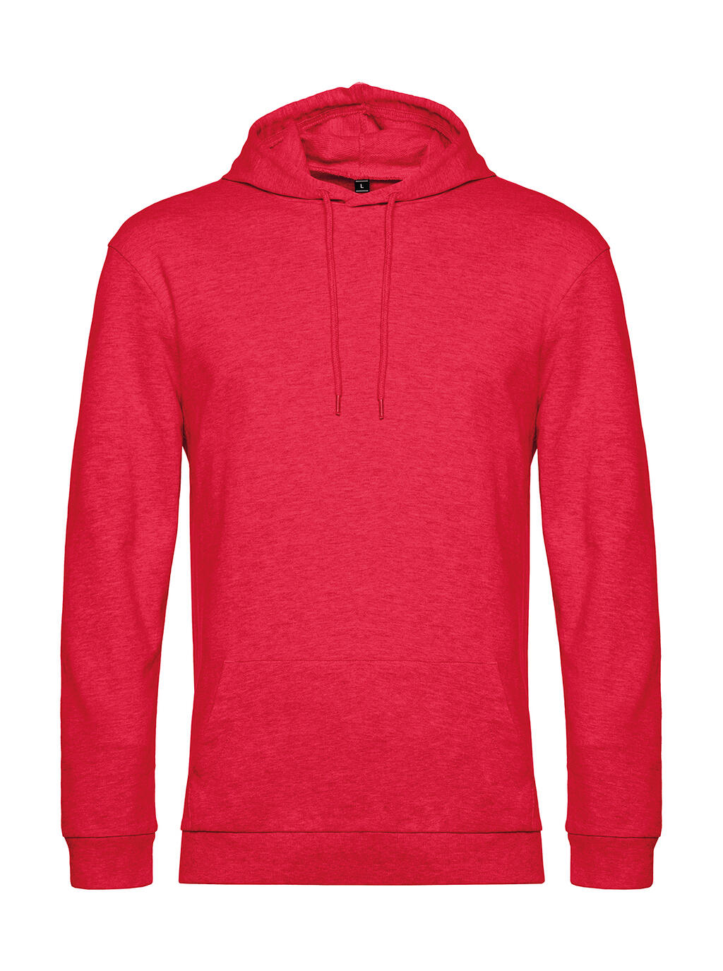 #Hoodie French Terry in Farbe Heather Red