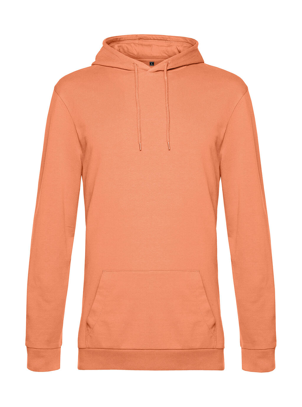 #Hoodie French Terry in Farbe Melon Orange