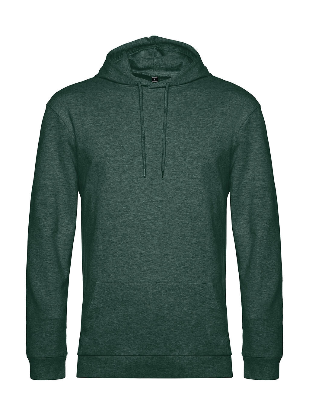 #Hoodie French Terry in Farbe Heather Dark Green